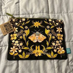 Allen Designs Moth Zipper Pouch NWT